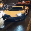 Видео: Суперкар Lamborghini нокаутировал грузовик MAN