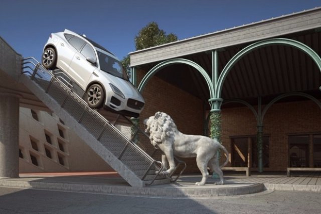 Jaguar E-Pace поместили в «деформированную реальность» Jaguar E-Pace поместили в «деформированную реальность»