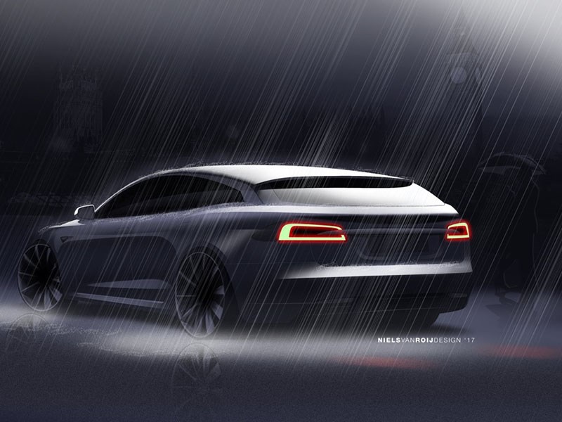 Рассекречен облик универсала на базе Tesla Model S Рассекречен облик универсала на базе Tesla Model S